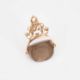 A GOLD-MOUNTED SMOKEY QUARTZ SWIVEL FOB - Image 2 of 3