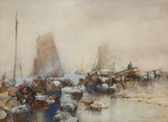 DUDLEY HARDY (1866-1922) FISHERFOLK SORTING THE CATCH