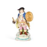 A LATE 19TH CENTURY PORCELAIN FIGURE OF JOHN FALSTAFF