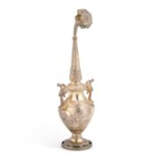 AN INDIAN SILVER ROSE WATER SPRINKLER LATE 19TH CENTURY