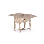 A DUTCH SILVER MINIATURE TABLE