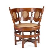 A DUTCH COLONIAL TEAK 'BURGOMASTER' CHAIR SRI LANKA, GALLE DISTRICT, FIRST HALF 18TH CENTURY