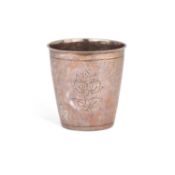 A 17TH CENTURY SILVER BEAKER
