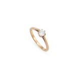 A 9 CARAT GOLD SOLITAIRE DIAMOND RING