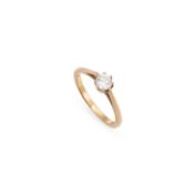 A 9 CARAT GOLD SOLITAIRE DIAMOND RING