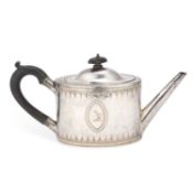 A GEORGE III SILVER TEAPOT