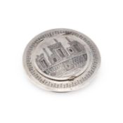 A PERSIAN SILVER COMPACT