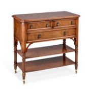 A GOOD QUALITY PERIOD STYLE WALNUT SIDE TABLE