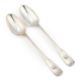 A PAIR OF 18TH CENTURY FRENCH SILVER GRAVY SPOONS - Image 1 of 3