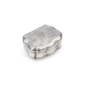 AN 18TH CENTURY CONTINENTAL SILVER SNUFF BOX