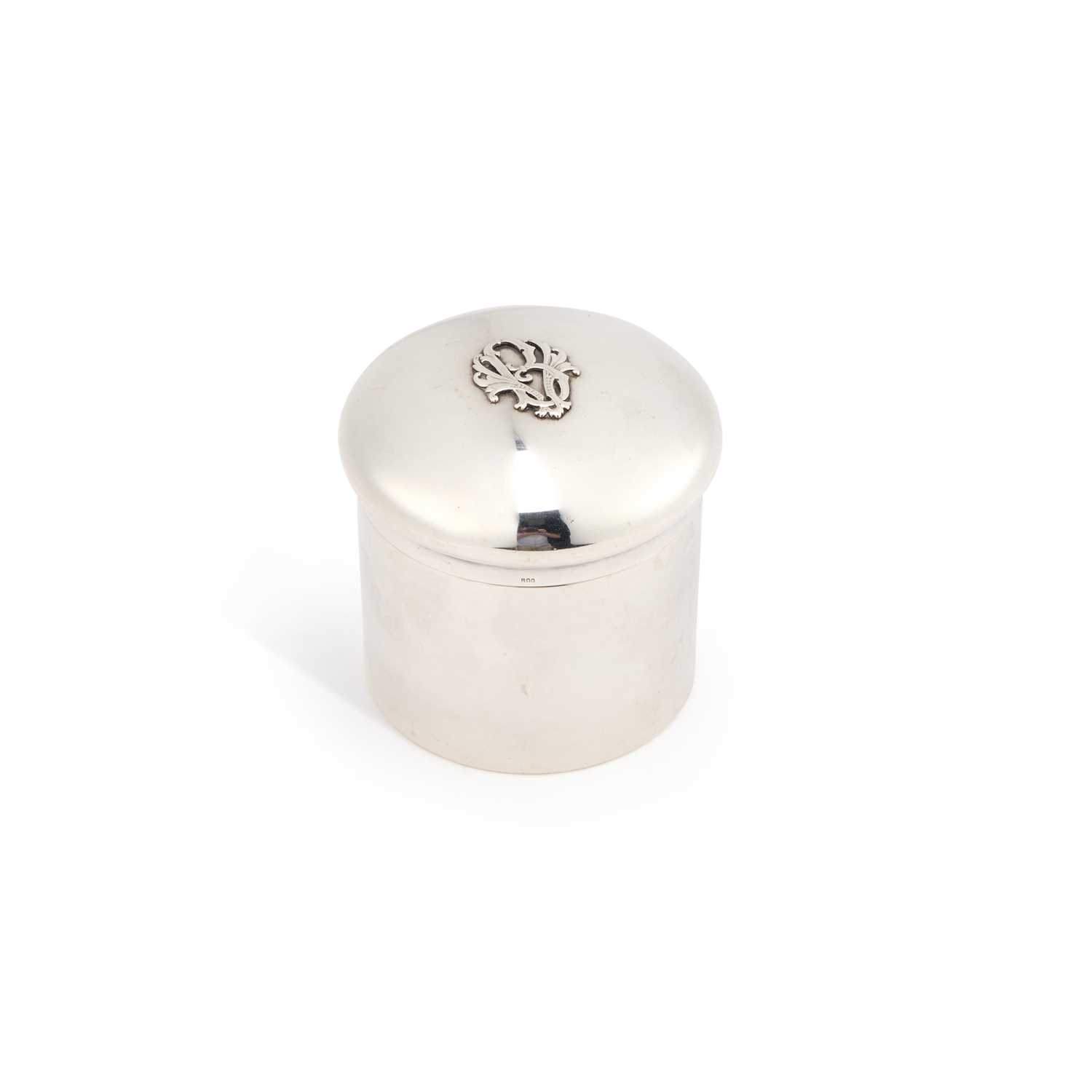 A GERMAN SILVER COSMETICS BOX