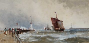 FRANK HENRY MASON RBA, RI, (STAITHES GROUP 1875-1965) ENTRANCE TO CALAIS