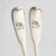 A PAIR OF 18TH CENTURY FRENCH SILVER GRAVY SPOONS - Image 2 of 3