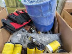 Blue waistband, tub. hotels cleaning wipes, husky 24-in tool bags, hockey stick?, Ikea duktig, floor