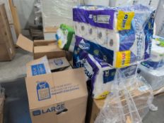 Bath tissue, Paper towels, igloo cooler, storage totes sterilite
