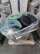 Pallet of Garbage cans