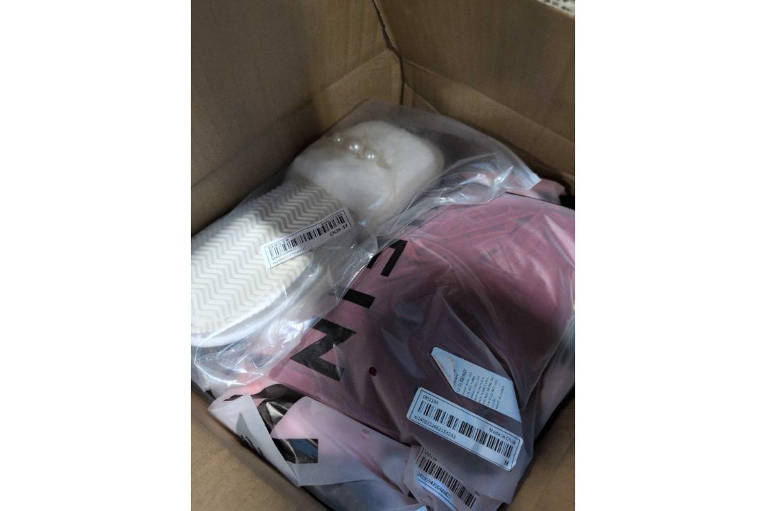 OXO drying racks, Multiple boxes of Shein Clothing, KYB car part, scott tissue - Image 2 of 16