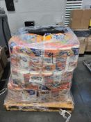 Pallet of Paper towels and storage totes