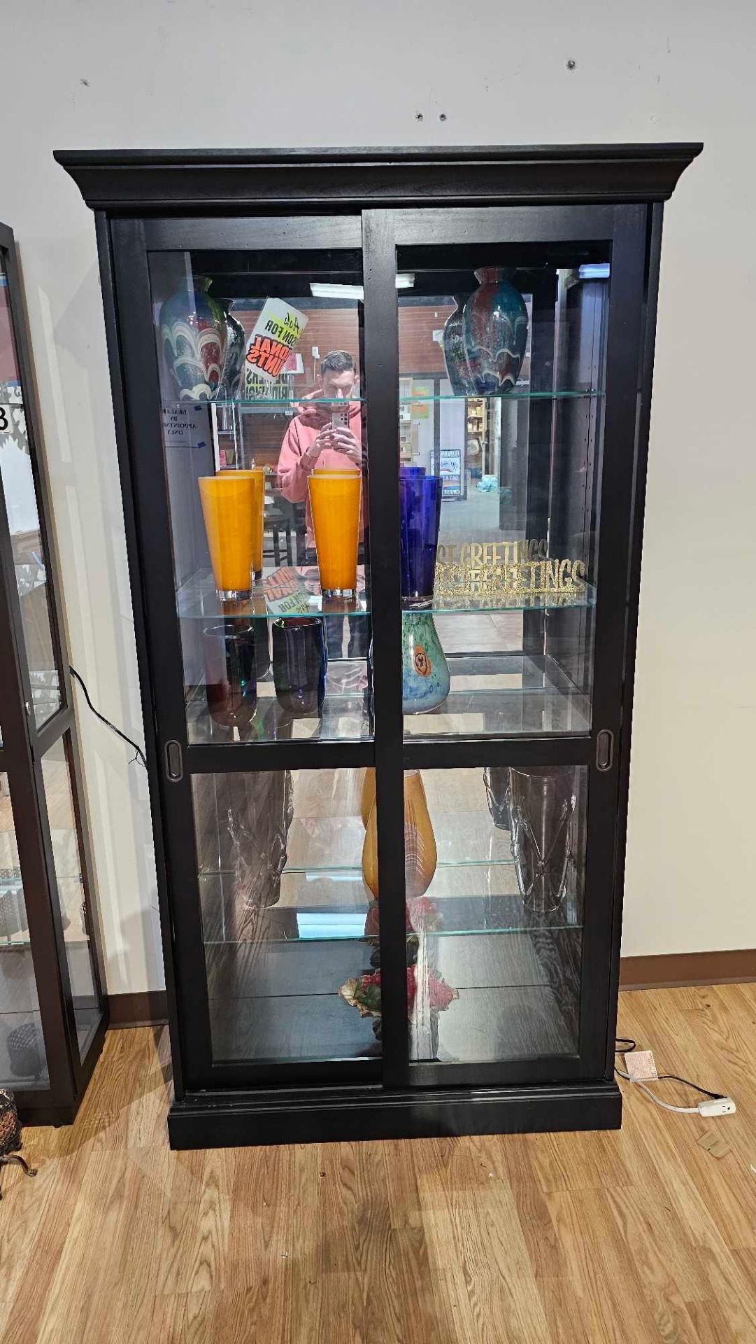 two curio cabinets with contents - Image 7 of 8