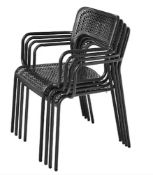 6 two-piece Cafe collection, steel chairs