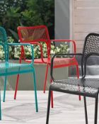 Eight two-piece set steel chair, Cafe collection