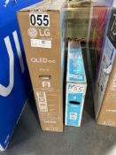 LG 65C4 OLED Evo, graded D, notes mentioned damage to the back of TV, see notes, and Samsung 32 inch