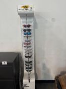 sunglass display case with sunglasses