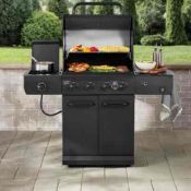 5 burner gas grill, leather? chair and more