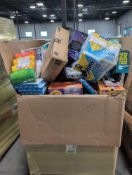 Big box store in a box including but not limited too. garbage bags, dust off, hotel collection pillo