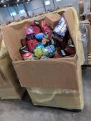 Big box store in a box food including, Folgers coffee, pickleballs, cracker jacks, peanuts, popcorn,