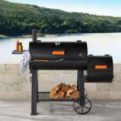 barrel grill with offset smoker