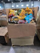 Big box store in a box food including, peppermints, peanut butter, jasmine rice, Velveeta cheese, po