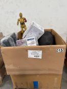 Star Wars character, Epson print cartridge, BROAN ventilator fans, cake, testers, beanbag chair, Chr