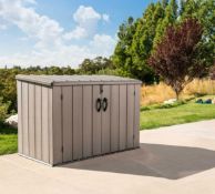 Lifetime horizontal outdoor storage shed
