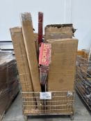 Hardwood flooring, buffet side table, Frigidaire top freezer/refrigerator, shed piece, metal, glass,