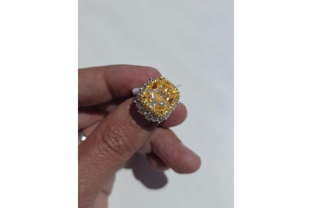11.24 Carat Yellow Diamond Ring - Image 17 of 25