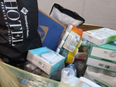 Big box store in a box home edition: Clorox , degree deodorant, detergent, sealy pillow, clothing, H
