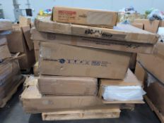 Rolled mattresses, collared eagle, SP1016 paddleboard, side table, & More