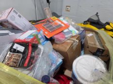 Big box store in a box: cascade, Ziploc, hand soap, clothing, steam pans, Gillette, blades, pure, wa