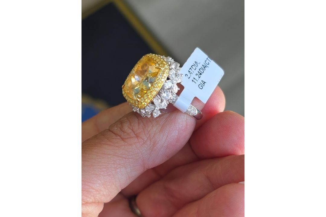 11.24 Carat Yellow Diamond Ring - Image 8 of 25