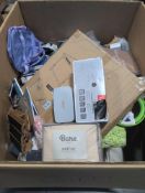 Miscellaneous pallets, sheet set, backpack, notebooks, mop, bucket, garbage can, Binkies, and more