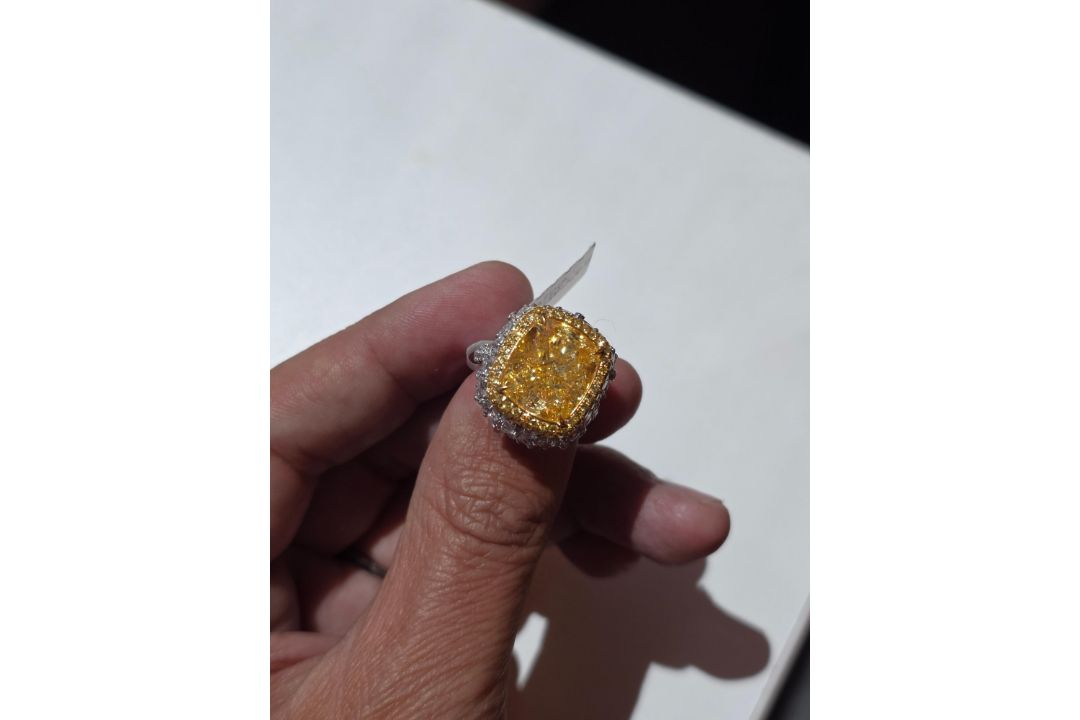 11.24 Carat Yellow Diamond Ring - Image 16 of 25