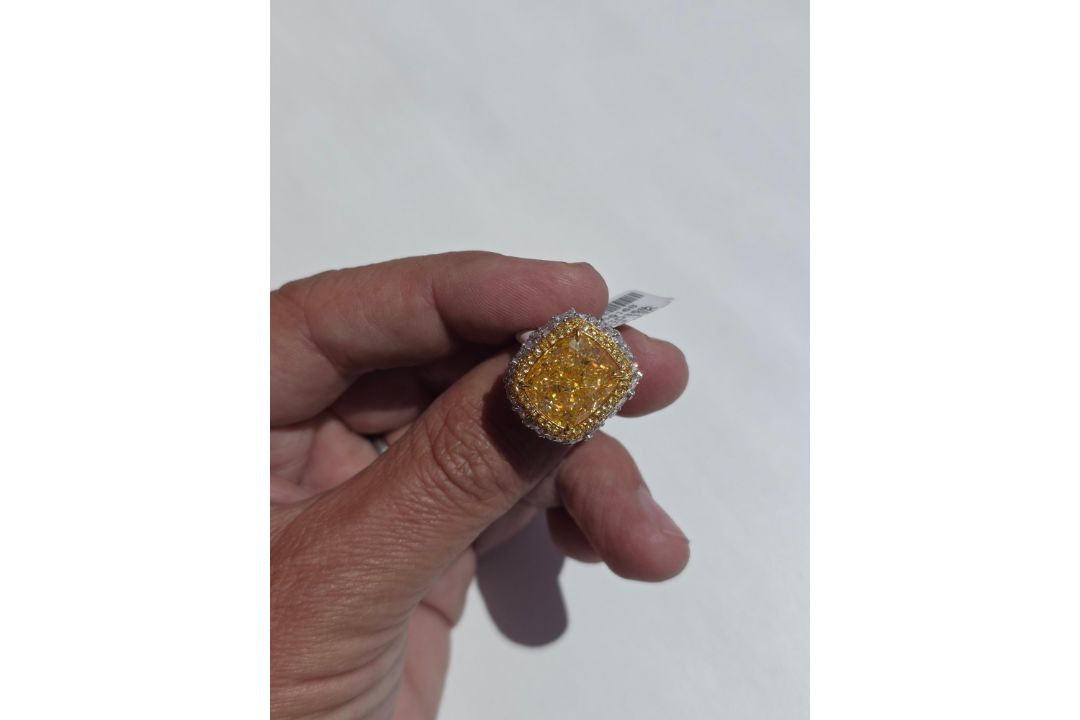 11.24 Carat Yellow Diamond Ring - Image 18 of 25
