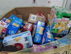 Big box store in a box food edition: veggie straws, premium, crackers, rice, crispy treats, Duke, sa