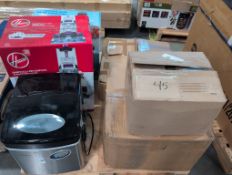 Ice man/ease, slushy maker, Hoover smart, wash, pet vacuum, rug, & More