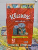 Pallet of Kleenex, antiviral tissues