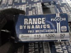 shelf of range dynamics 9mm ammunition