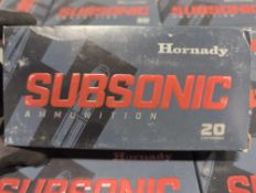 shelf of subsonic 45-70 government ammo