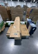 Multiple half fold tables, lifetime Adirondack chair, rug, ZINUS mattress, artificial turf