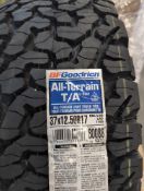 Two – BF Goodrich all-terrain 37 x 12.5 R 17 tire